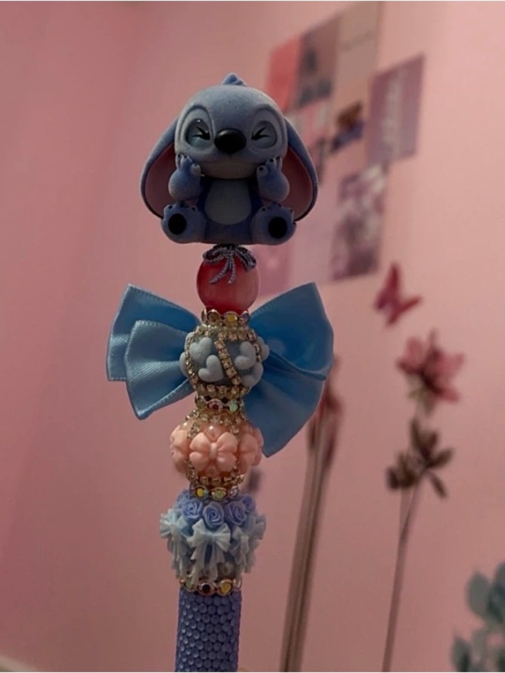 Blue Stitch Character Pen